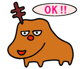 Single corner reindeer sticker #6737928