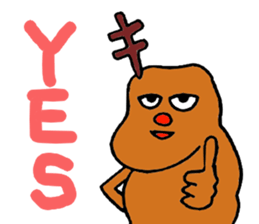 Single corner reindeer sticker #6737940