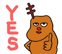 Single corner reindeer sticker #6737940