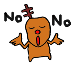 Single corner reindeer sticker #6737941