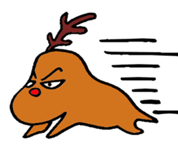 Single corner reindeer sticker #6737949