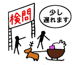 Single corner reindeer sticker #6737962