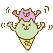 ice cream cat sticker #6739067