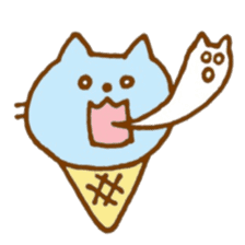 ice cream cat sticker #6739083
