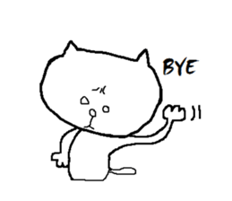 cat with white eyes sticker #6739100