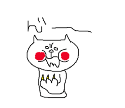 cat with white eyes sticker #6739103