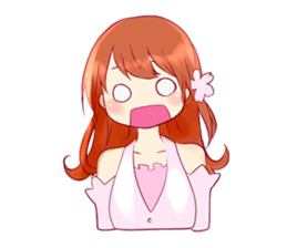 Cherry blossom Girl sticker #6740433