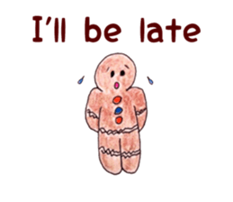 Gingerbred man (meeting) sticker #6740541