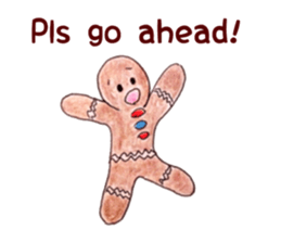 Gingerbred man (meeting) sticker #6740544