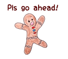Gingerbred man (meeting) sticker #6740544