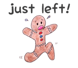 Gingerbred man (meeting) sticker #6740546