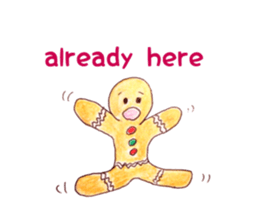 Gingerbred man (meeting) sticker #6740562
