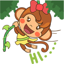 Cherry, the girly monkey sticker #6740808