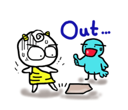 Laid back devil sticker #6741919