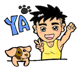 Kevin and cute pup sticker #6741968