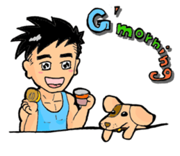 Kevin and cute pup sticker #6741969