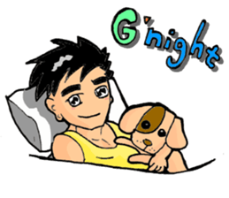 Kevin and cute pup sticker #6741970