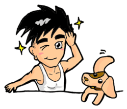 Kevin and cute pup sticker #6741972