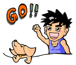 Kevin and cute pup sticker #6741974