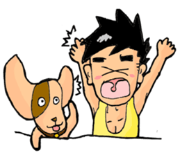 Kevin and cute pup sticker #6741975