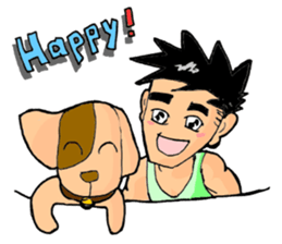 Kevin and cute pup sticker #6741976