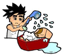 Kevin and cute pup sticker #6741980