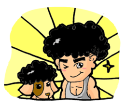 Kevin and cute pup sticker #6741982