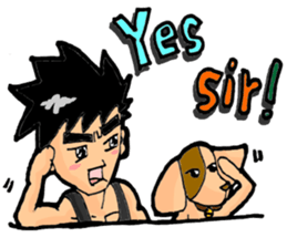 Kevin and cute pup sticker #6741983