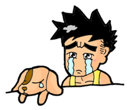 Kevin and cute pup sticker #6741984