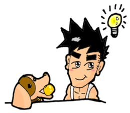 Kevin and cute pup sticker #6741987