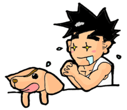 Kevin and cute pup sticker #6741990