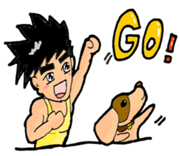 Kevin and cute pup sticker #6741992