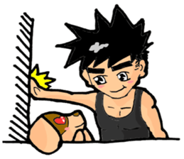 Kevin and cute pup sticker #6741993