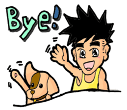 Kevin and cute pup sticker #6741996