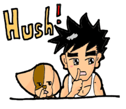 Kevin and cute pup sticker #6741999