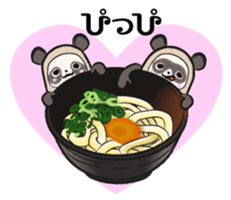 Sanuki-dialect! Pon & Poko the racoon sticker #6742041