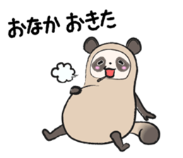 Sanuki-dialect! Pon & Poko the racoon sticker #6742042