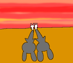 Mr. rabbit and summer sticker #6742063