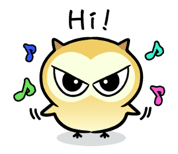 The baby of Eurasian Scops-owl. Eng.ver. sticker #6742088