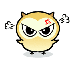 The baby of Eurasian Scops-owl. Eng.ver. sticker #6742089