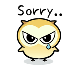 The baby of Eurasian Scops-owl. Eng.ver. sticker #6742091