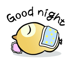 The baby of Eurasian Scops-owl. Eng.ver. sticker #6742092