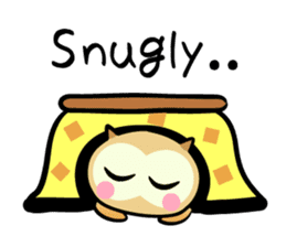 The baby of Eurasian Scops-owl. Eng.ver. sticker #6742094