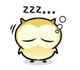 The baby of Eurasian Scops-owl. Eng.ver. sticker #6742096