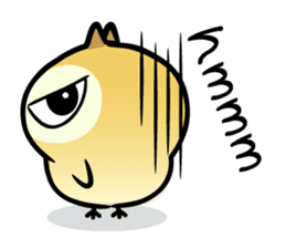 The baby of Eurasian Scops-owl. Eng.ver. sticker #6742102
