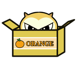 The baby of Eurasian Scops-owl. Eng.ver. sticker #6742104