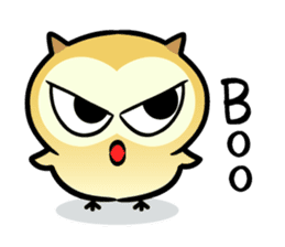 The baby of Eurasian Scops-owl. Eng.ver. sticker #6742106