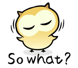 The baby of Eurasian Scops-owl. Eng.ver. sticker #6742107