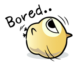 The baby of Eurasian Scops-owl. Eng.ver. sticker #6742110