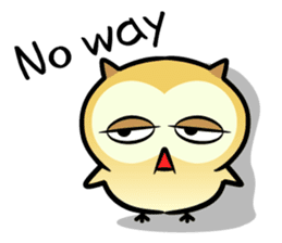 The baby of Eurasian Scops-owl. Eng.ver. sticker #6742112